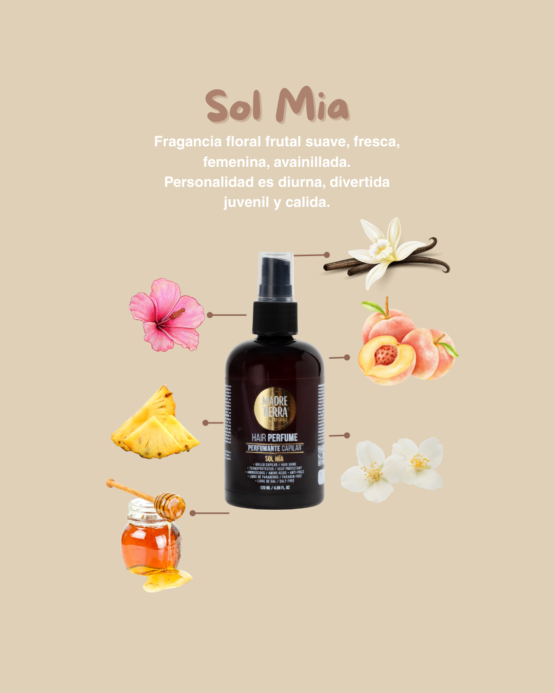 PERFUME CAPILAR SOL MÍA - Madre Tierra Oficial