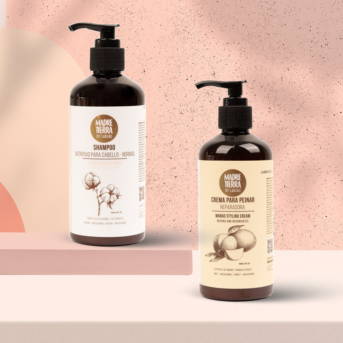 Shampoo Nutritivo para cabello seco + Crema para peinar reparadora - Madre Tierra Oficial