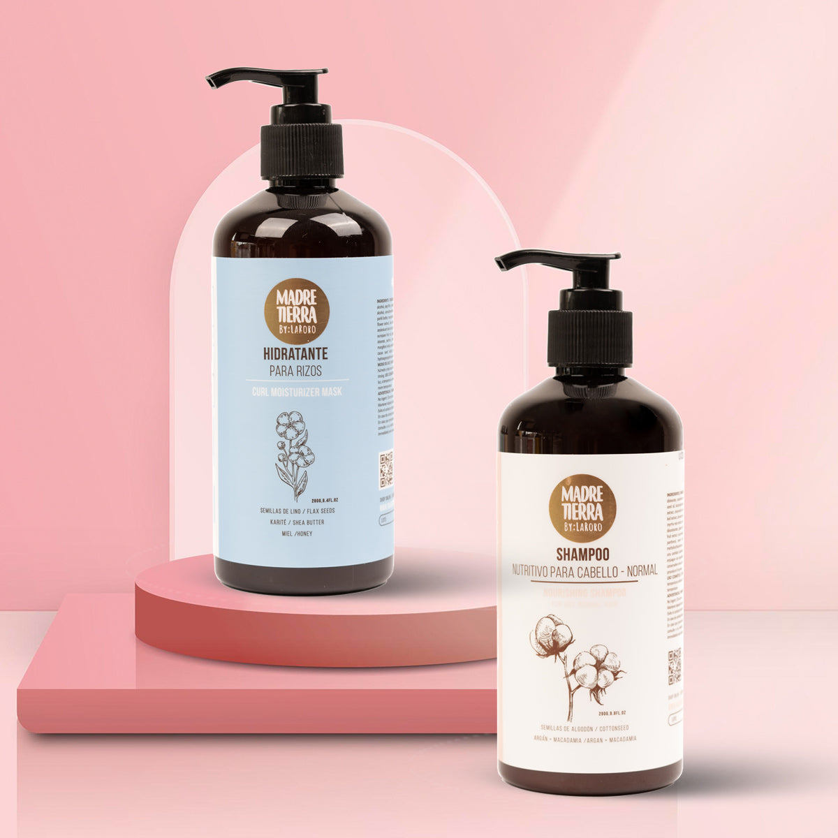 Shampoo Nutritivo para cabello seco + Hidratante para rizos - Madre Tierra Oficial