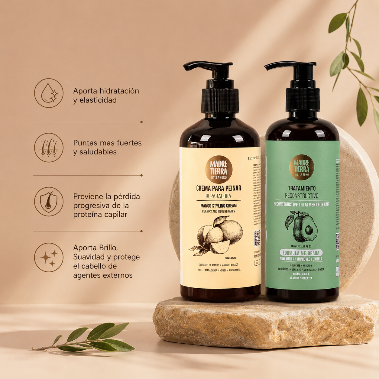Crema para peinar reparadora + Tratamiento Reconstructivo