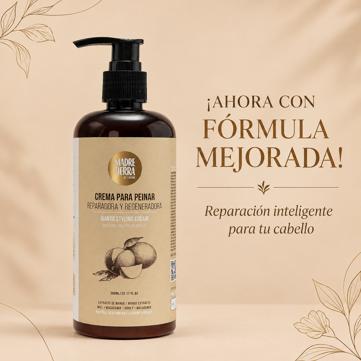 CREMA DE PEINAR REPARADORA Y REGENERADORA ⭐FÓRMULA MEJORADA ⭐